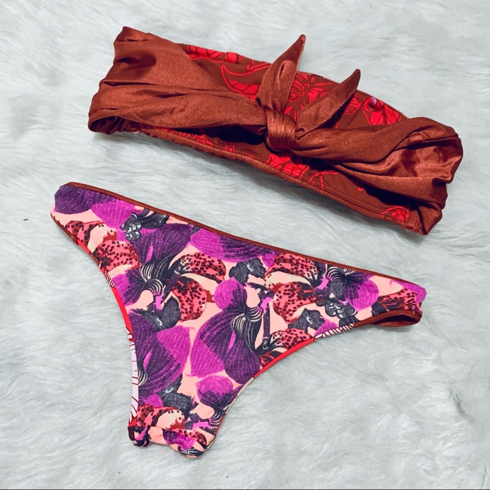 SOLD New Maaji Lurex Reversible Bandeau Bikini Set - Picture 7 of 9